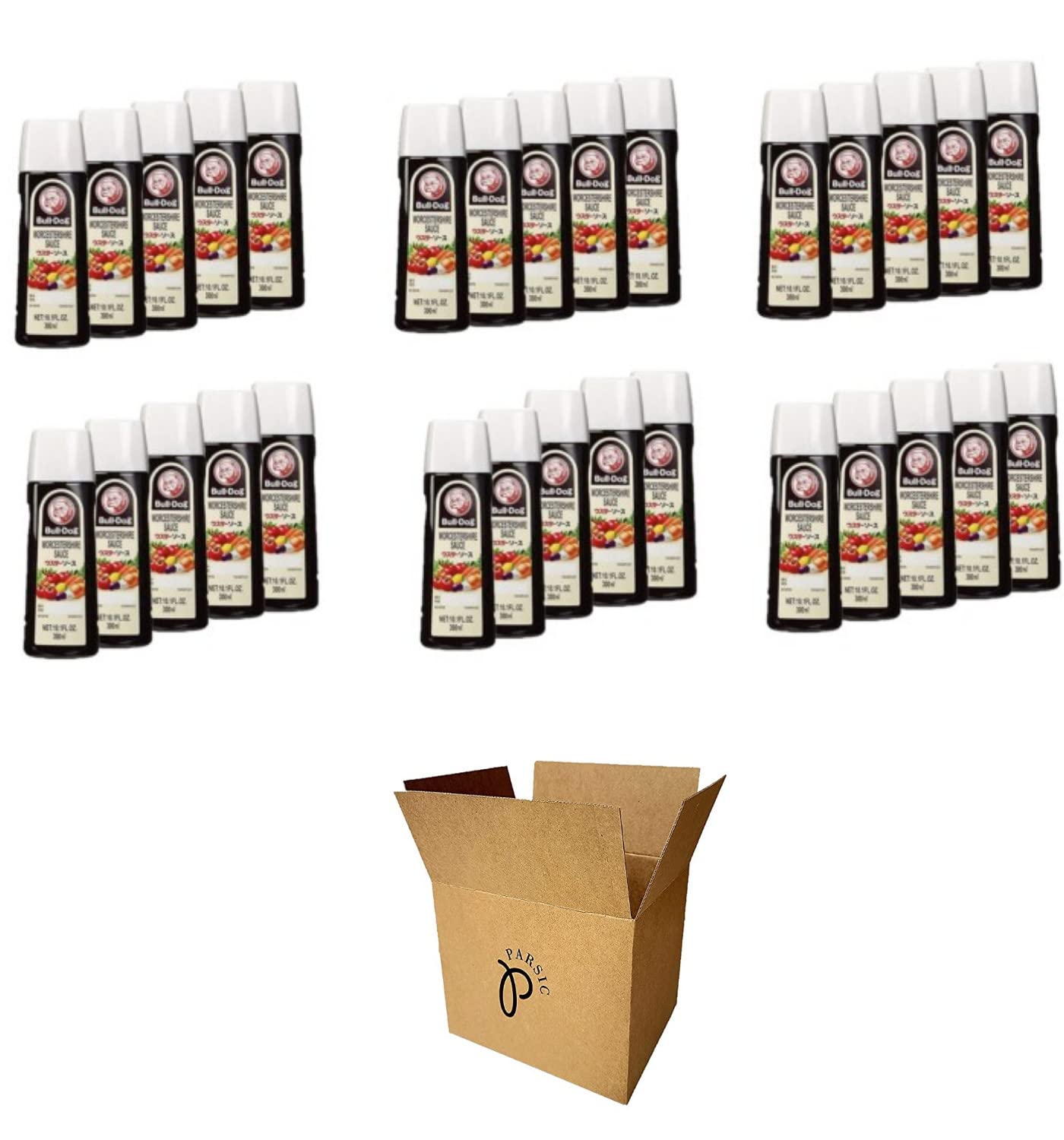 Bull-Dog Sauce, 10.1 Fl Oz Each, Assort 3 kinds (Tonkatsu, Worcestershire, Semi-Sweeet) (Worcestershire (Pack of 30-1 Case))