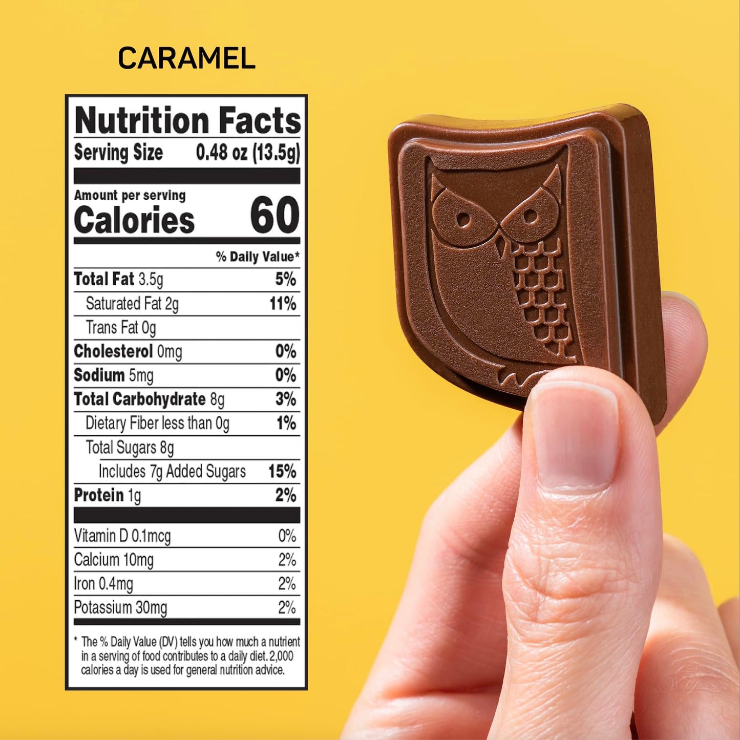 AWAKE - Caffeinated Chocolate Bites - Caramel Milk Chocolate, 50 Bites - 50mg Caffeine - Individually Wrapped Energy Bites - Coffee Alternative