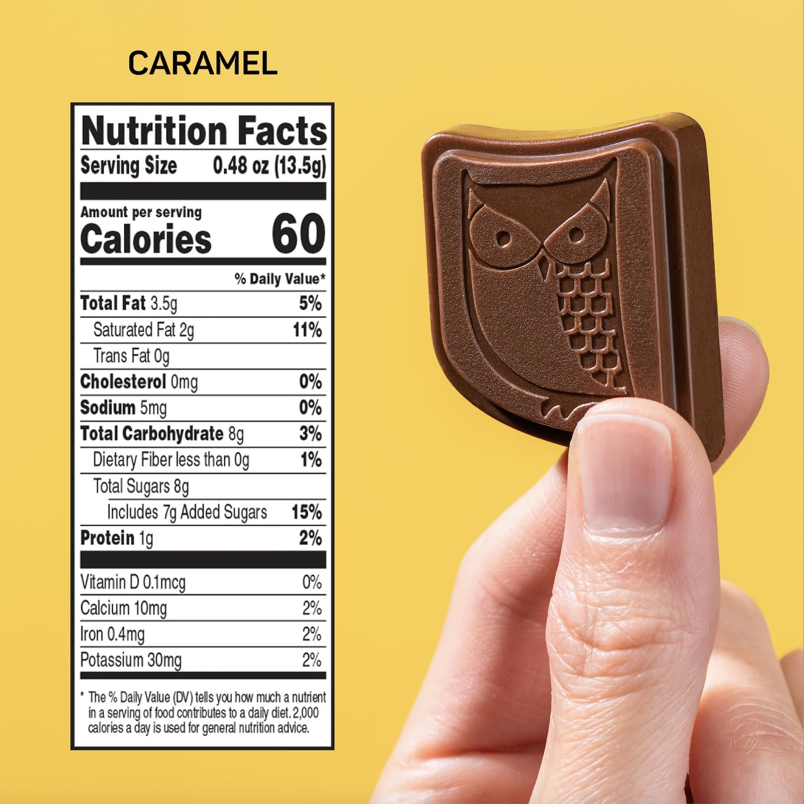 AWAKE - Caffeinated Chocolate Bites - Caramel Milk Chocolate, 50 Bites - 50mg Caffeine - Individually Wrapped Energy Bites - Coffee Alternative