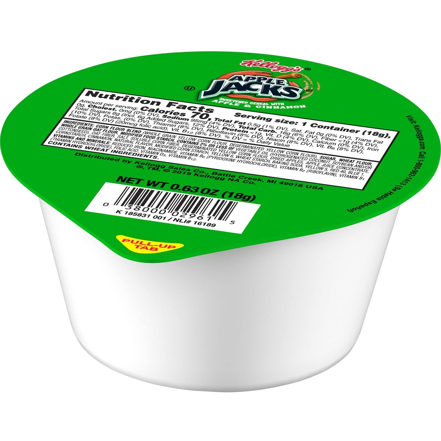 Kellogg's Apple Jacks, Breakfast Cereal, .63oz (96 Count)