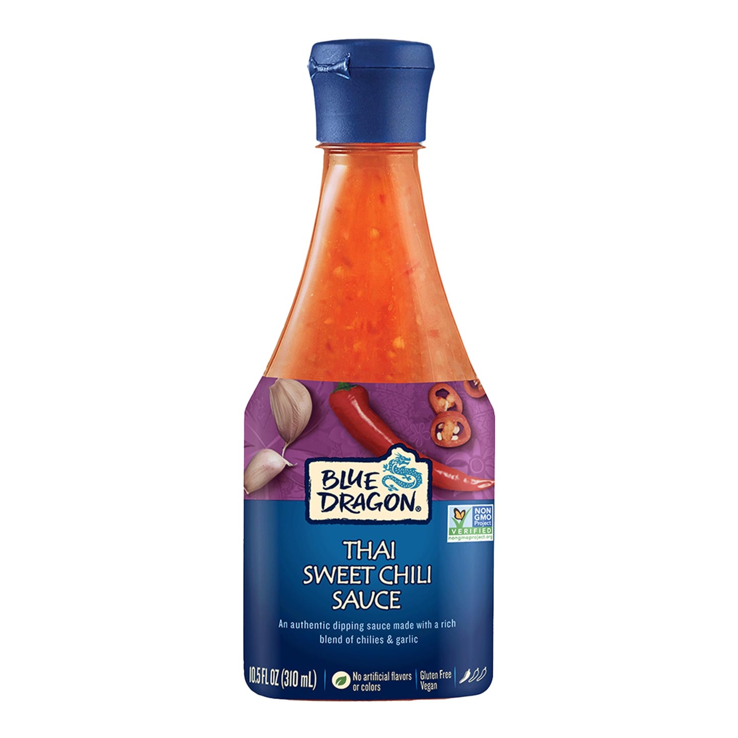 Blue Dragon Thai Sweet Chili Sauce - 10.5oz (Pack of 1) - No Artificial Flavors Or Colors - Made with Red Chilies & Garlic - Vegan, Non-GMO Verified