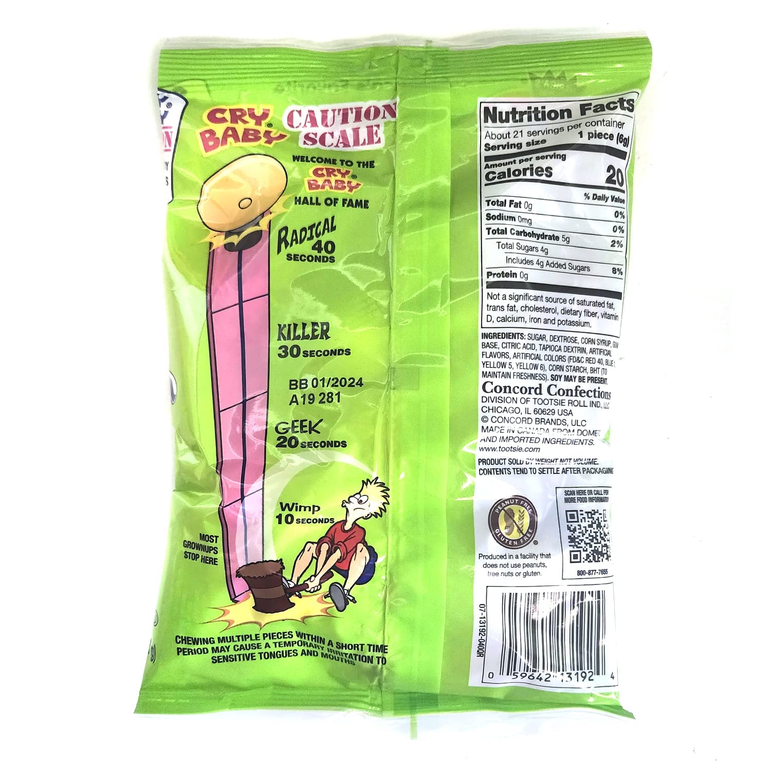 Cry Baby Extra Sour Bubble Gum Assorted Bag (2 Pack) with 2 Gosutoys Stickers