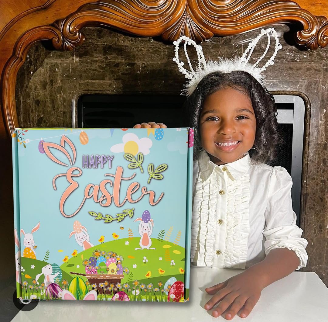 Prefilled Easter Basket for Kids - Easter Care Package with Toys & Candy, Chick Gift Box, Easter Basket Fillers Set