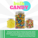Bulk 3.5LB - Original Soft Chewy Fruit Candy in 64 FL OZ Gift Ready Square Jar