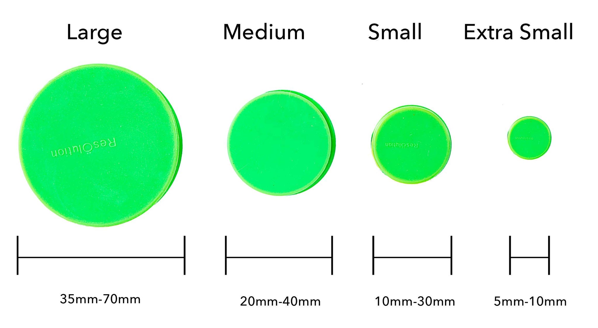 Ooze Resolution Glass Cleaner Caps (1 Large, 2 Small, Black/Green Bundle) Silicone Stretch Caps - Universal Caps for Cleaning, Storage, Odor Proofing