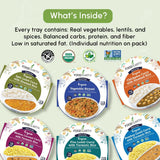 Food Earth Ready to Eat Indian Meals - Six Flavor Variety Pack - Organic, Microwavable, Premade & Quick - Lunch & Dinner Pack (6 Pack)
