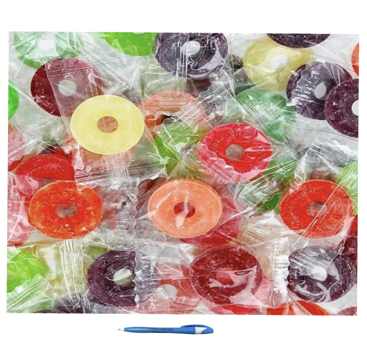 LifeSavers Hard Candy, Assorted, Individully Wrapped, Bulk, 1.8 Lbs, 10 FLAVOR MEGA ASSORTMENT! Watermelon, Pineapple, Cherry, Apple, Mango, Fruit