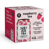 Just Ice Tea Organic Raspberry Black Tea 4 Pack, 12 Fl Oz