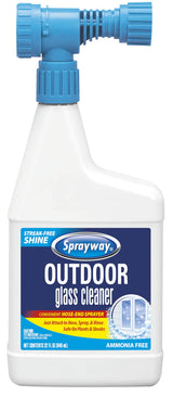 Sprayway Outdoor Glass Cleaner, 32oz | Streak-Free Shine, Foaming Action | Ideal for Windows, Patio Doors, and Outdoor Glass Surfaces