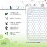 Fresh Products ourfreshe Plug In Air Freshener 30 Day Refills Replace Messy Aerosols with Dry Fragrance For Use in Medium Sized Spaces Coconut Vanilla