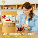 Hibiscus(Jamaica) Premium Flowers Tea Bags - 50 Count (2 g Each) - 100% Natural - Vacuum-Sealed for Freshness - Non-GMO, Sugar-Free, Gluten-Free