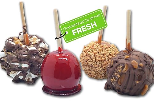 US Sweets Caramel Apples - Caramel Granny Smith Apples | Candied Apples | Delicious Gift | Handmade in Small Batches | Guaranteed to Arrive Fresh