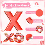 Valentine’s Charcuterie Cardboard for Food, 13.78" Red XOXO Large Charcuterie Board Letters for Chocolates, Cupcakes, Flowers, Roses, Candies
