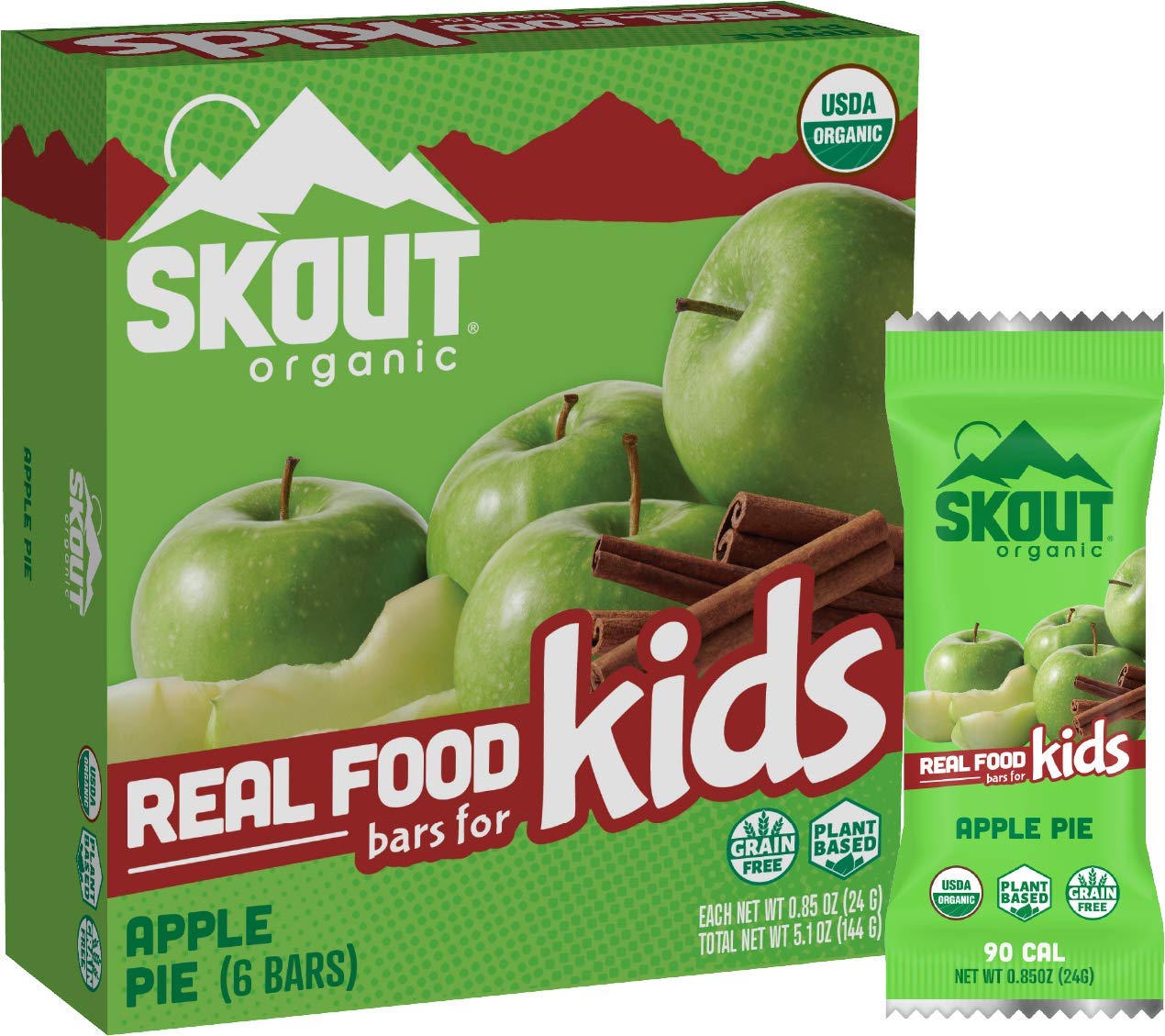 Skout Organic Applie Pie Kids Bars, 5.1 OZ