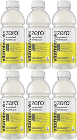 Vitamin Water Zero, Lemonade - Squeezed, 20oz Bottle (Pack of 6, Total of 120 Oz)