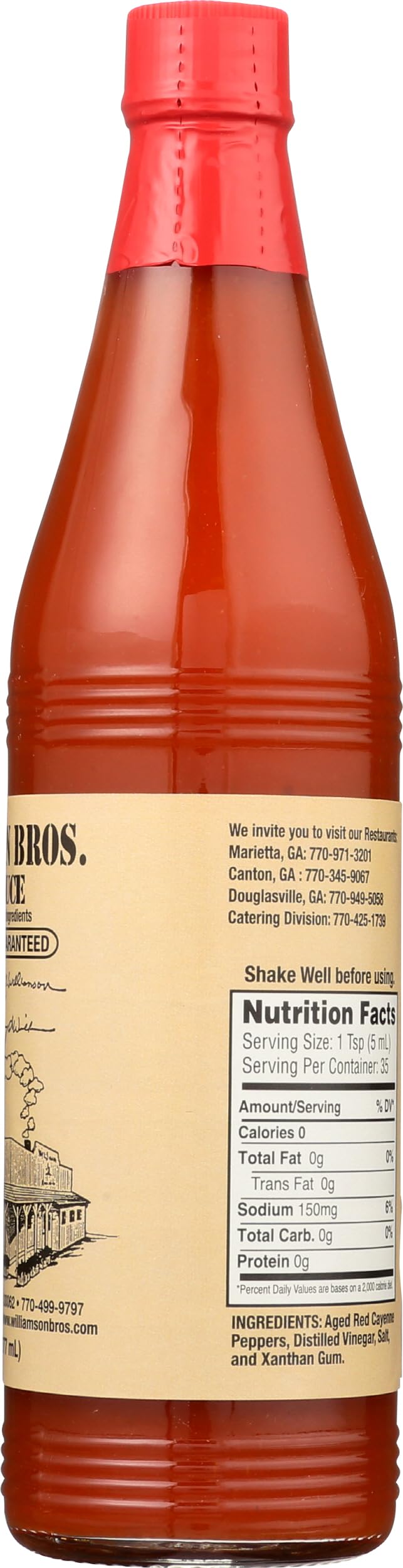WILLIAMSON BROTHERS Hot Sauce, 6 Fl Oz