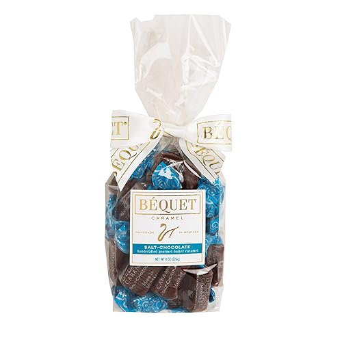 Béquet Caramel - Salt Chocolate Caramel - Caramel Candy Individually Wrapped - Gourmet Caramel Candy - Made in Montana - Kosher (Star-D) and Gluten