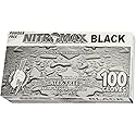 Nitromax Powder Free Black Nitrile Examination Gloves Latex Free 100 Gloves (Small #1082)