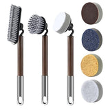 6-in-1 360° Kitchen Brush, Dish Brush Set, Cleaning Brushes for Dishes, Pots, Sinks & Kitchen Utensils, Multi-Purpose Kitchen Supplies,Father's Day