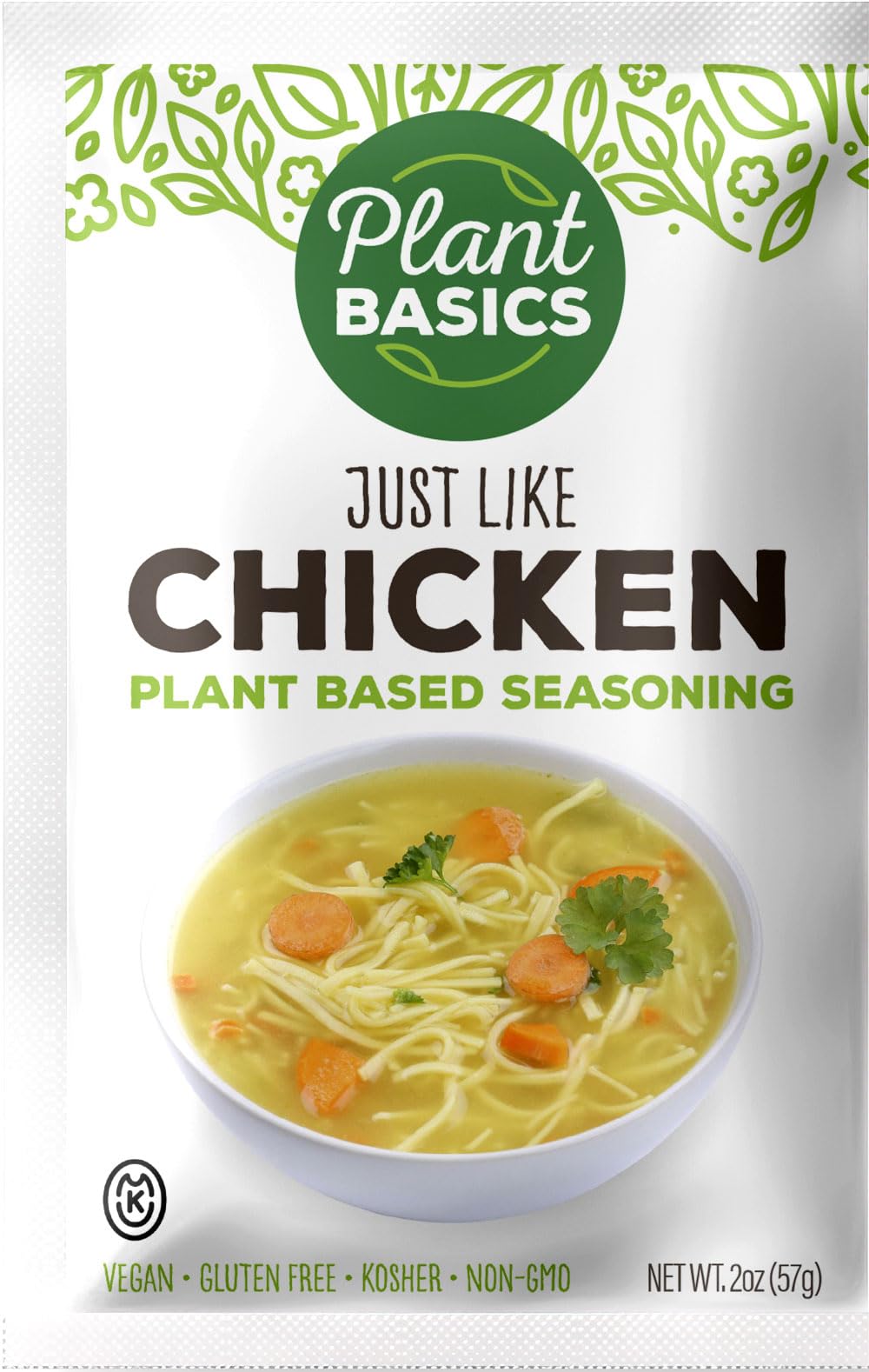 Plant Basics - Vegan Seasoning, Just Like Chicken, 2 ounce (Pack of 12)