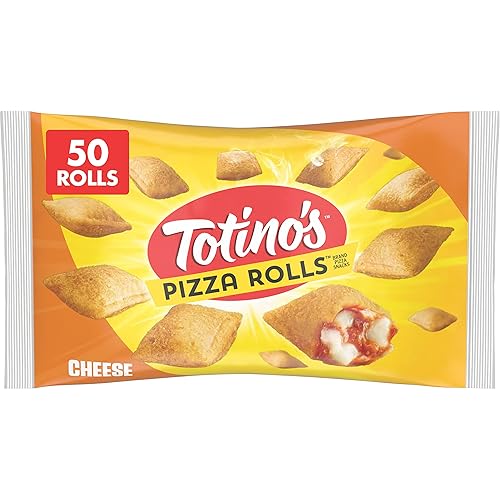 Totino's Pizza Rolls, Cheese Flavored, Frozen Snacks, 50 Rolls, 24.8 oz