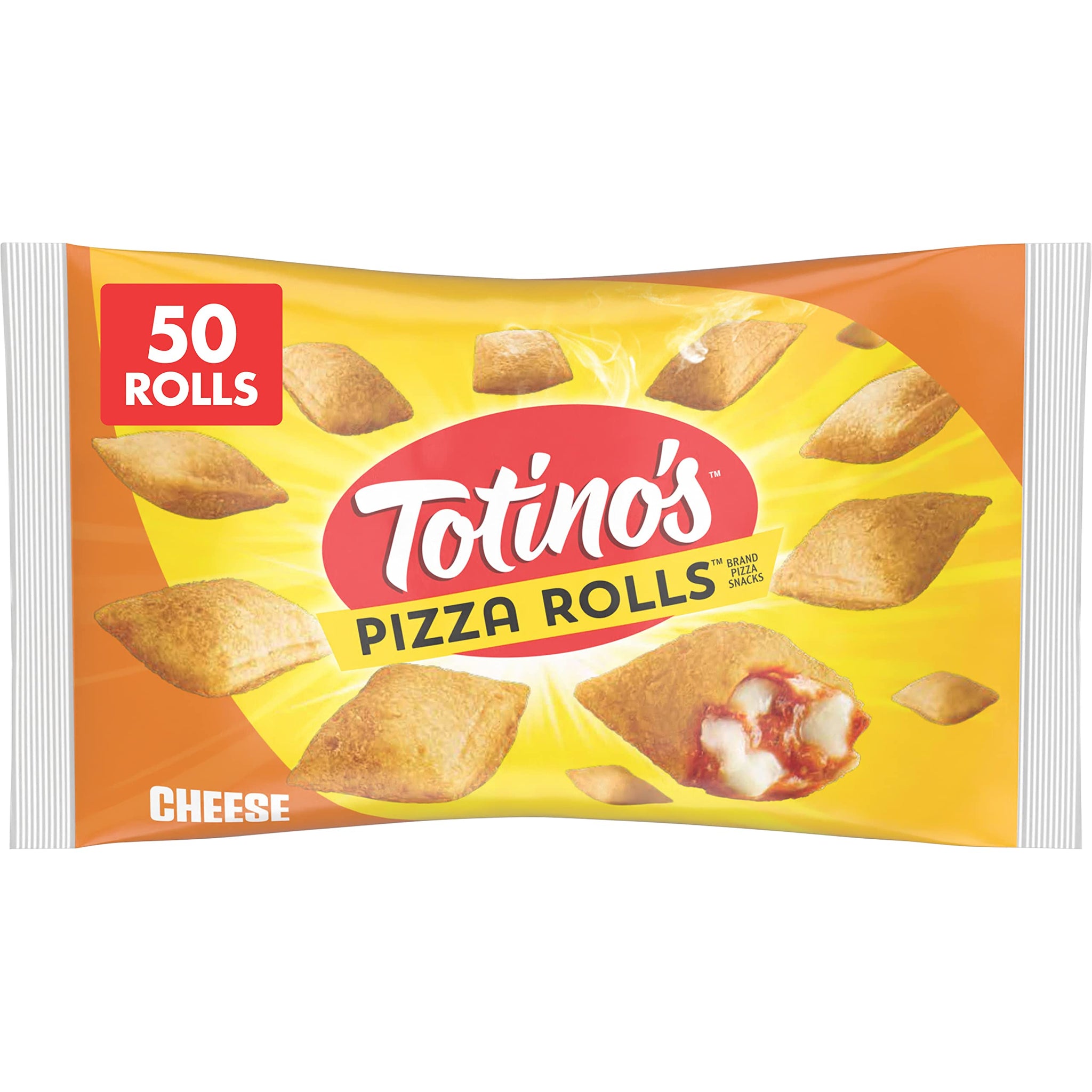 Totino's Pizza Rolls, Cheese Flavored, Frozen Snacks, 50 Rolls, 24.8 oz