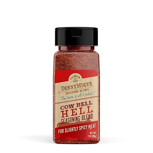 DennyMike’s Cow Bell Hell Rub 7 oz - Bold Barbeque Seasoning Blend | Gluten-Free Grill & Smoke Dry Rub for Meat & BBQ