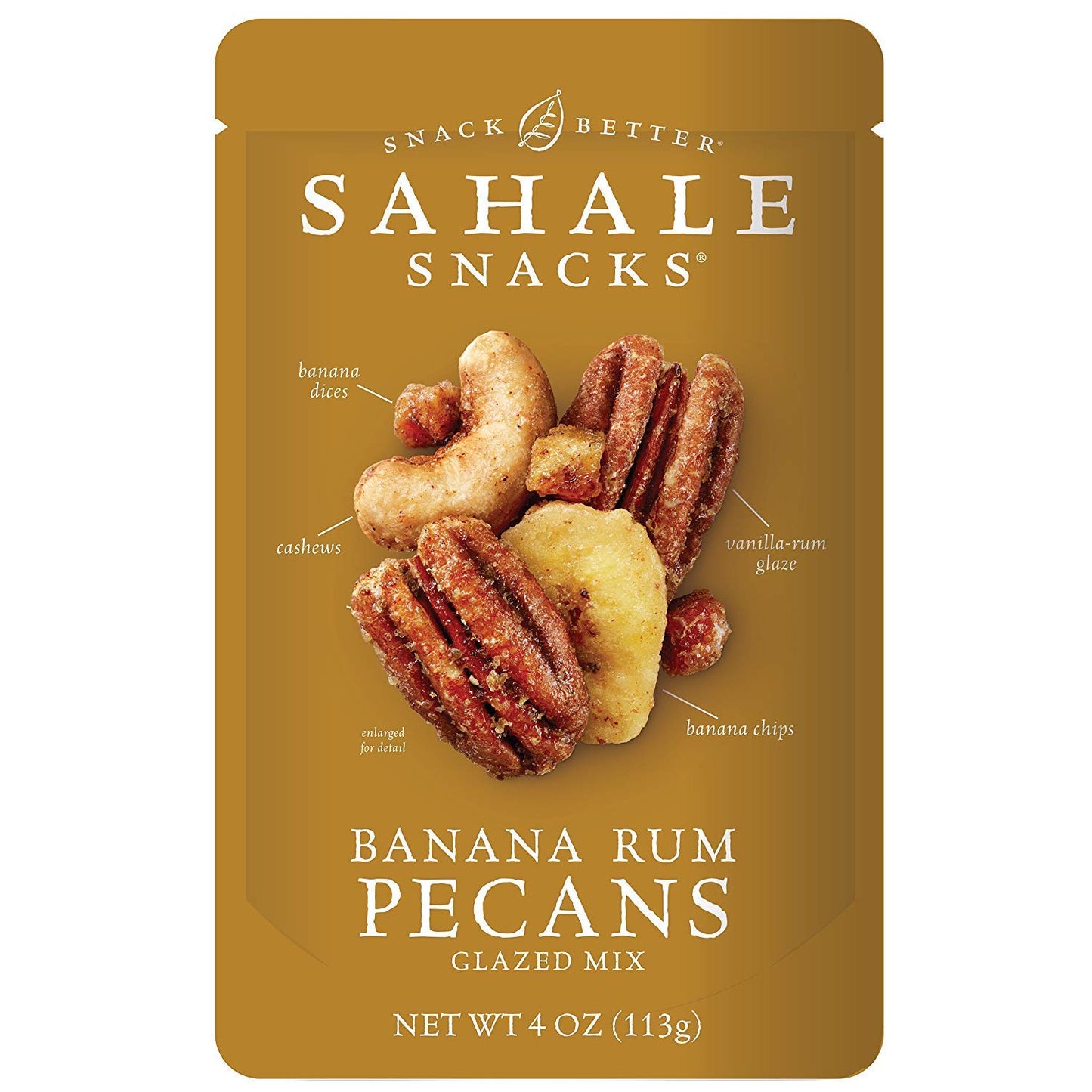 Sahale Snacks Gluten-free Snack Banana Rum Pecans Glazed Mix, 4 Oz