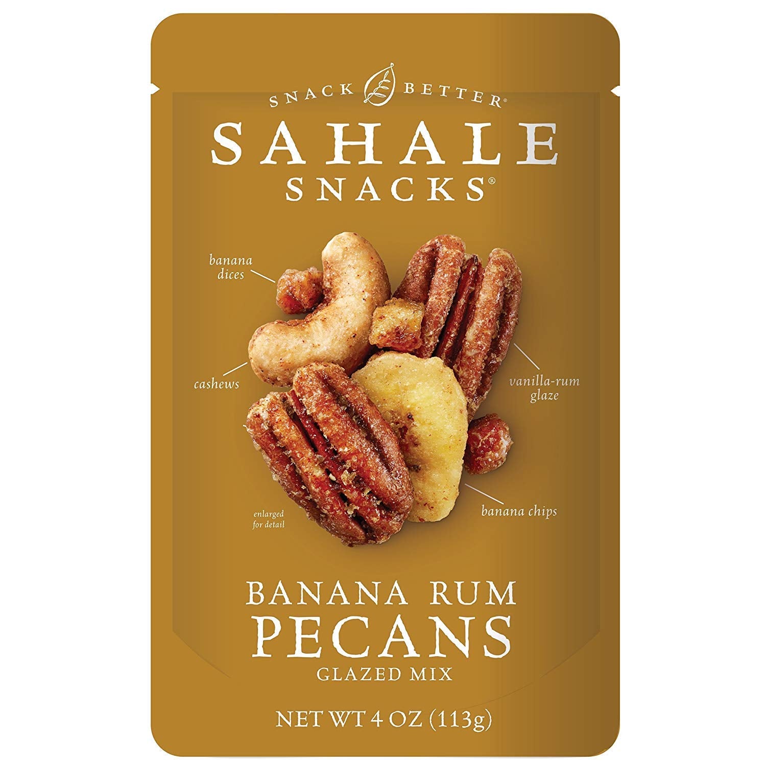 Sahale Snacks Gluten-free Snack Banana Rum Pecans Glazed Mix, 4 Oz