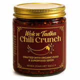 Wok n Tadka Spicy Garlic Chili Crunch 6oz, Crunchy Chili Crisp with Organic EVOO, Superfood Seeds, No Seed Oils, No Sugar Added, Gluten Free, Keto
