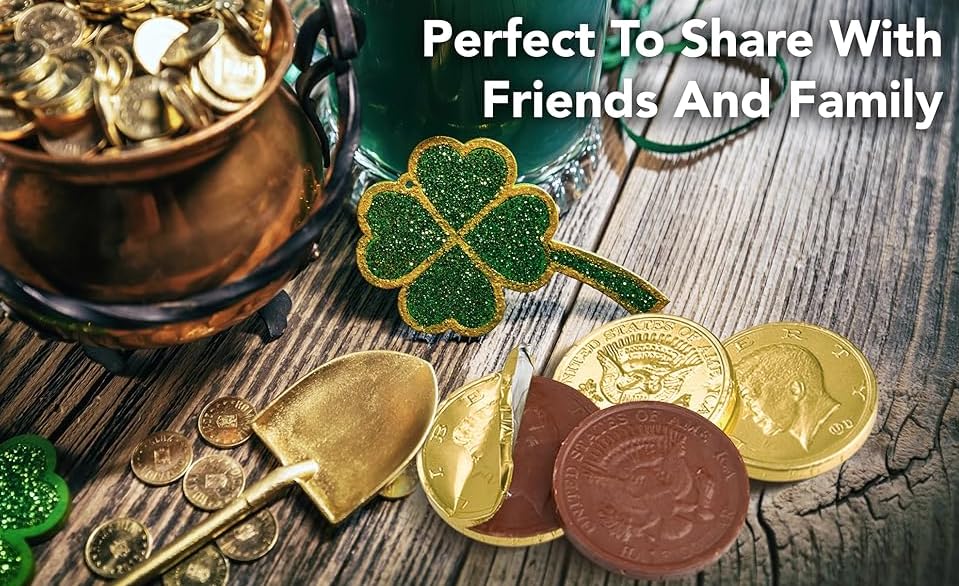 R.M. Palmer Small Mesh Bag Premium Milk Chocolate Coins, Gold Color Half Dollar and Quarter Shaped Holiday Candy, Making Candy Fun Since 1948 (1.5oz)