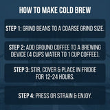 Stone Street Cold Brew Coffee, Low Acid, 100% Arabica, Gourmet Coffee - Breakfast Blend, Medium Roast, Coarse Ground, 5 LB