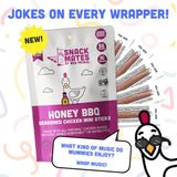 New Primal Snack Mates Honey BBQ Chicken Sticks, Healthy Snack for Kids, Low Sugar High Protein Back to School Snacks, Gluten Free, Mini Jerky Meat