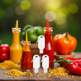 3 Pcs Portable Hot Sauce Keychain Bottles - Mini Ketchup Containers 2oz/50ml Bottles,Sauces for On-The-Go - Refillable Travel Size Keychain,Gravies