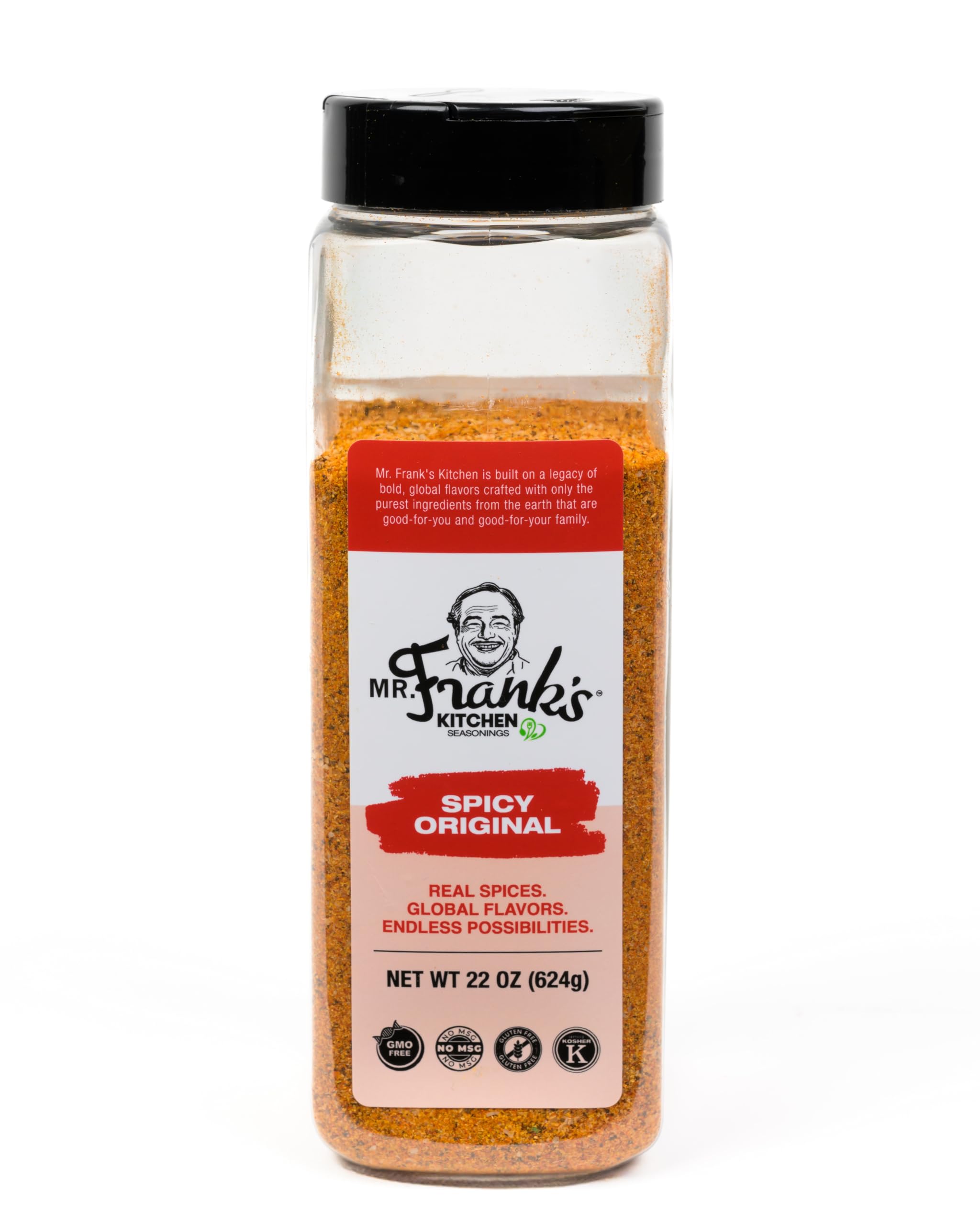 MR FRANK'S KITCHEN | Spicy Original | All Purpose Hot Seasoning | Bold Chili Spice Blend for Grilled Meats, Veggies, Marinades & Eggs | Made in USA |