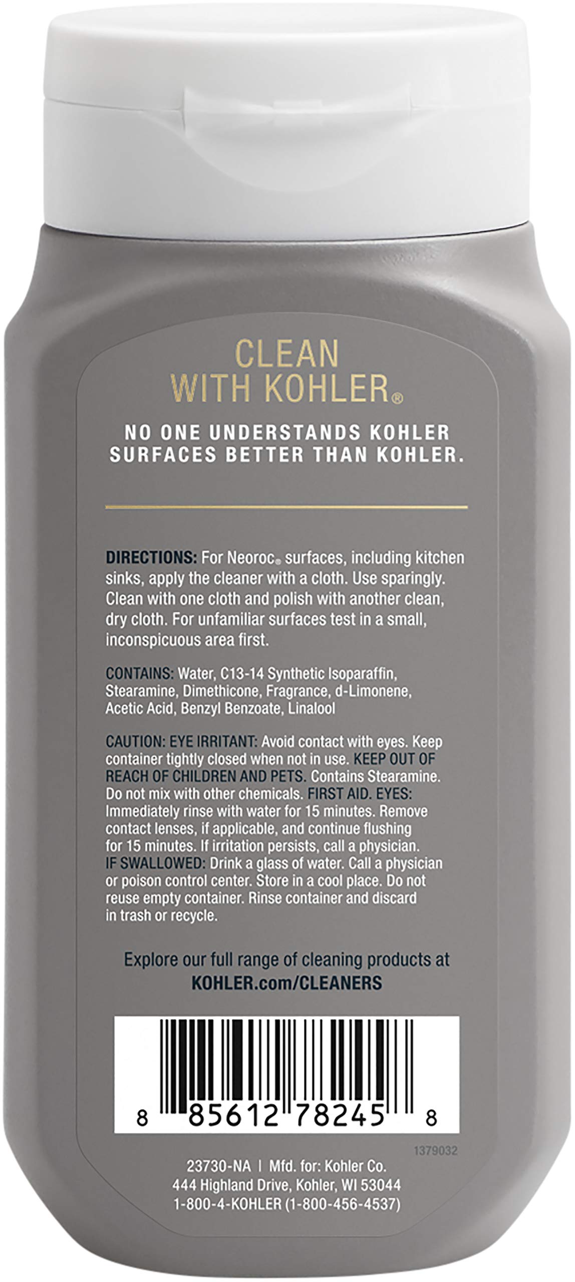 KOHLER K-23730-NA Neoroc Kitchen Cleaner, Protect Against Finger Prints, Grease and Water Spots, 8 Fluid Ounces