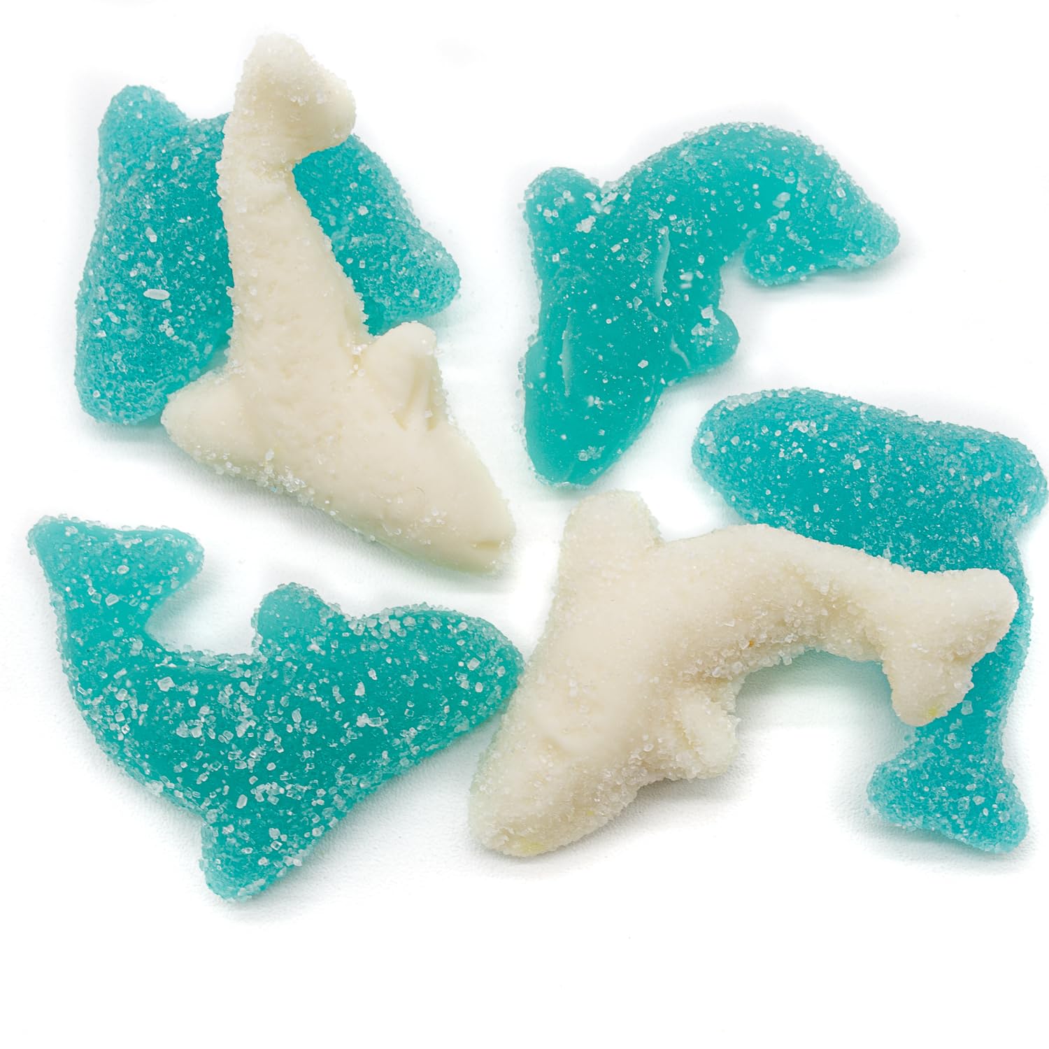 Guatemalan Gummy Sharks 3 lb - Gelatin Based, Perfectly Chewy, Cranberry Flavored, Jelly Fruit Candy Bulk in Resealable Bag, Light Sugar Coating