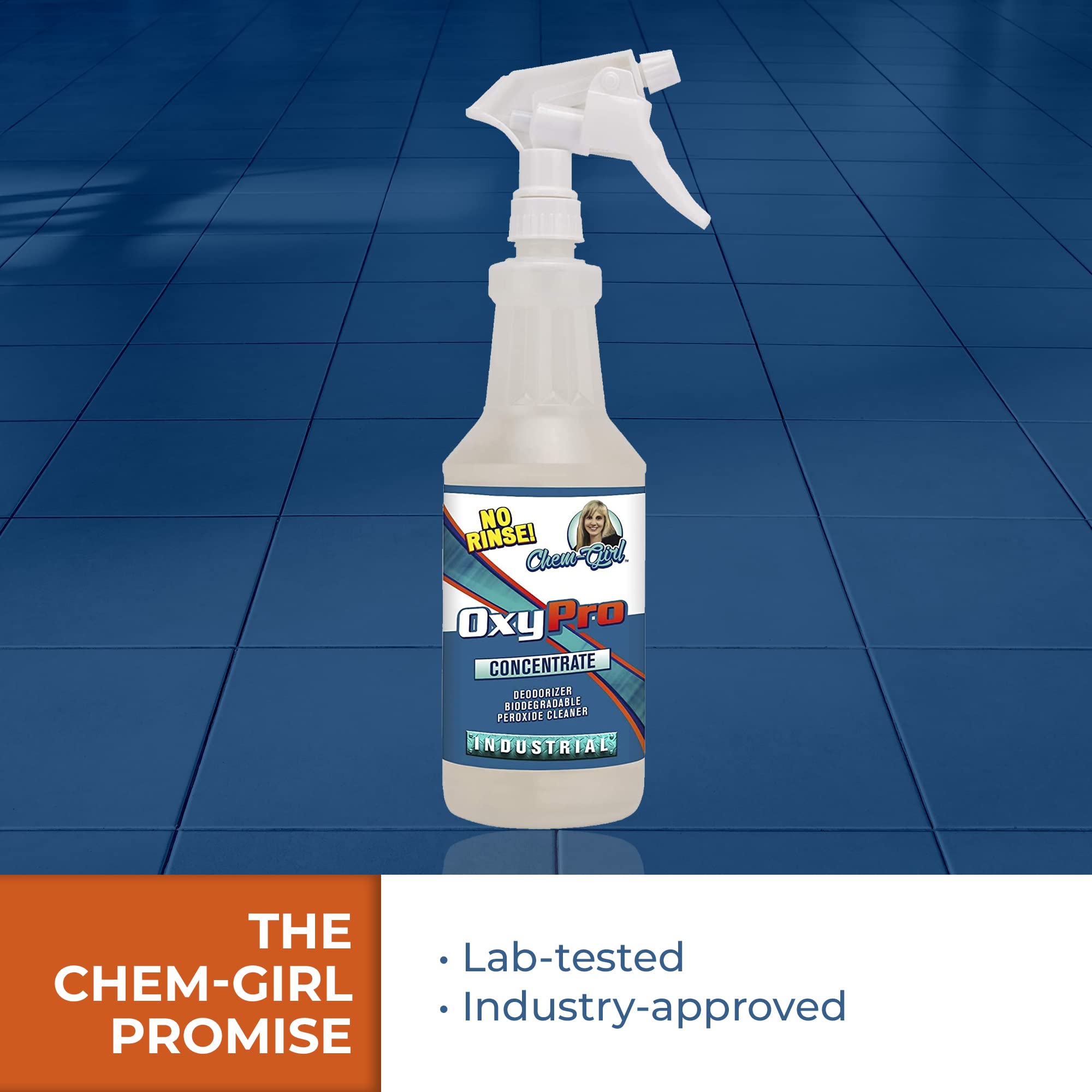 Chem-Girl OxyPro Concentrated Multi-Purpose Surface Cleaner to the Rescue - Chlorine-Free, Oxygen-Powered Stain & Odor Remover, 5 Percent Hydrogen