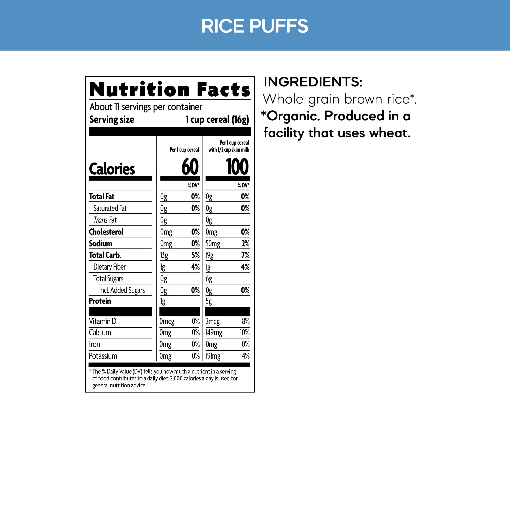 Nature's Path Organic Rice Puffs Cereal, 6 oz (Pack of 12), Earth Friendly Packaging