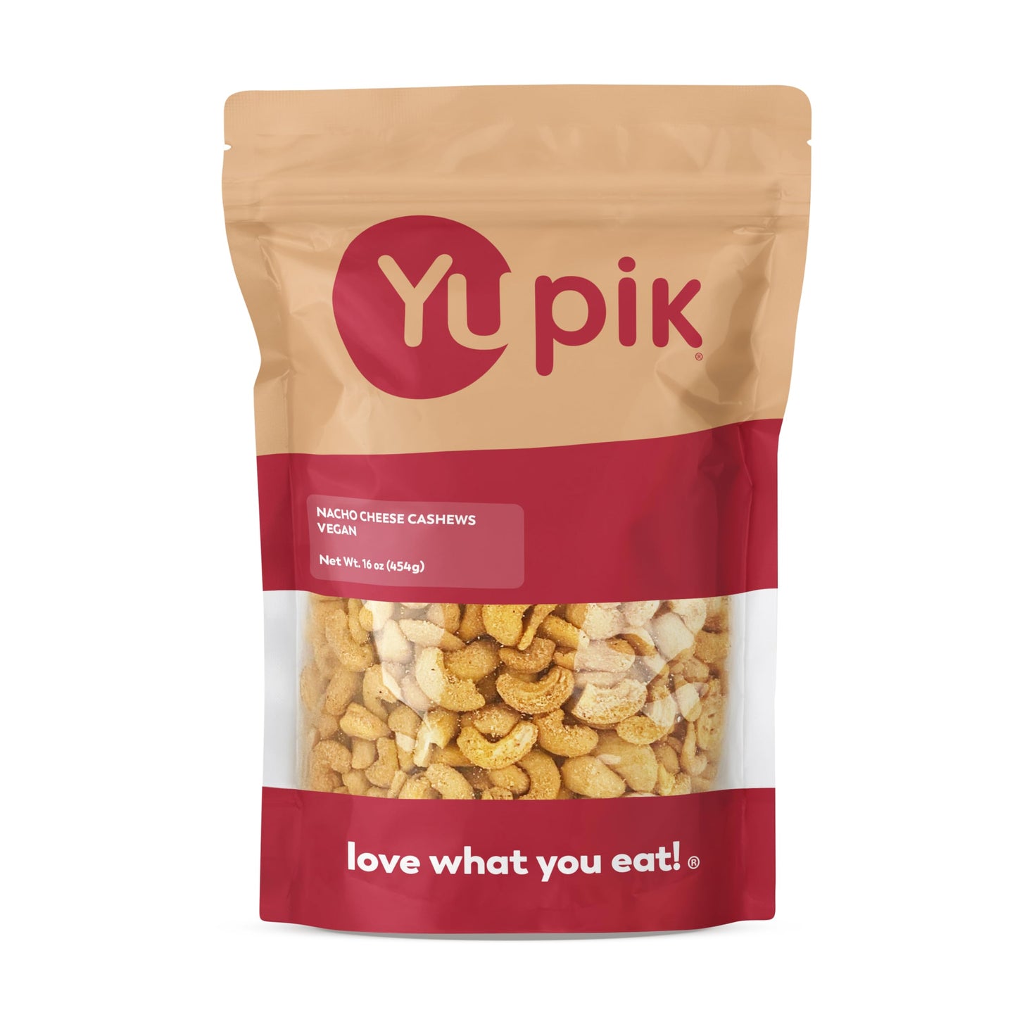 Yupik Nacho Cashews, 1 lb (16 oz), Kosher, Gluten-Free, Roasted Cashews with Vegan Cheese, Seasoned Nuts, Crunchy Savory Snack, Nacho Cheese Flavor