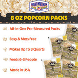 18-Count Organic Popcorn Packets - Pre-Measured 8-Ounce All-in-One Popping Machine Packs with Coconut Oil and Buttered Salt by Great Northern Popcorn