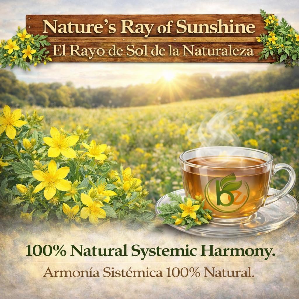 Hierba de San Juan (St. John’s Wort) Tea - 4 oz Loose Leaf - 100% Natural, Vegan, Non-GMO - Herbal Tea by Bexpertsusa