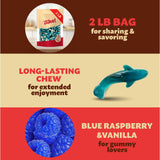 Blue Sharks Gummy Candy | 2 Pound Bag | Fruity Shark Gummies | Soft Chewy Gummy Fish for Parties, Candy Buffets, Themed Events | Blue Raspberry