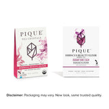 Pique Organic Hibiscus Tea Crystals - Powerful Antioxidants and Caffeine-Free Herbal Tea, Real Egyptian Flower for Glowing Skin - 14 Single Serve