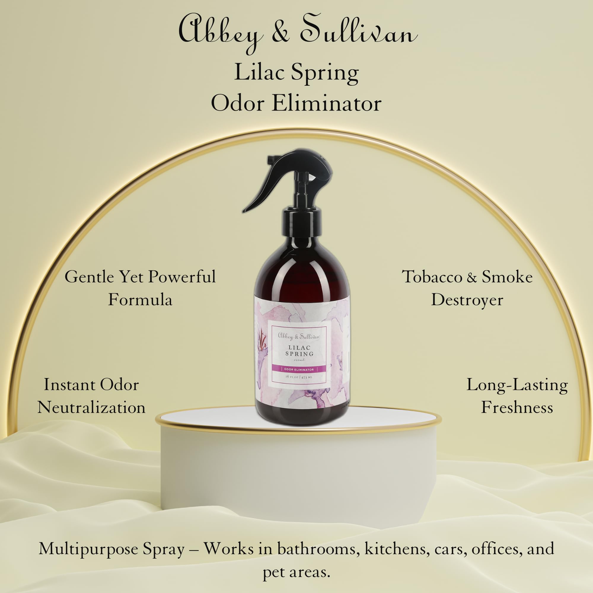 Abbey & Sullivan Odor Eliminator, Lilac Spring, 16 oz
