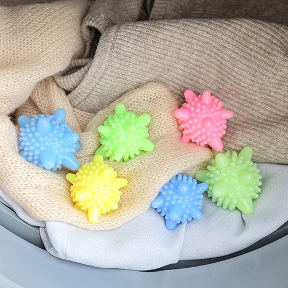 YZBear 8pcs Laundry Ball Reusable Solid Colorful Washing Ball Washing Machine Anti-Winding Balls Set Random Color