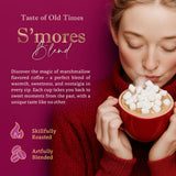 S'mores Flavored Whole Bean Coffee - 100% Arabica, Single Origin, Medium Roast, Naturally Sweetened, Rich and Creamy Flavor - Perfect for Cold Brew