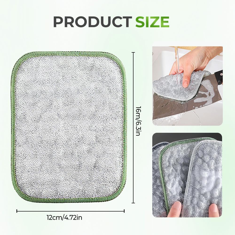 sncsiuw Multipurpose Wire Dishwashing Rags for Wet and Dry, 2026 Reusable Metal Scrubbing Pads Sponge Cloths Towels Clean, Non Scratch Wire Dishcloth