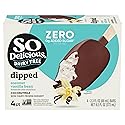 SO DELICIOUS Dessert Coconut Milk Bar Mini Chocolate Vanilla No Sugar Added, 2.3 Fl Oz, 4 Count