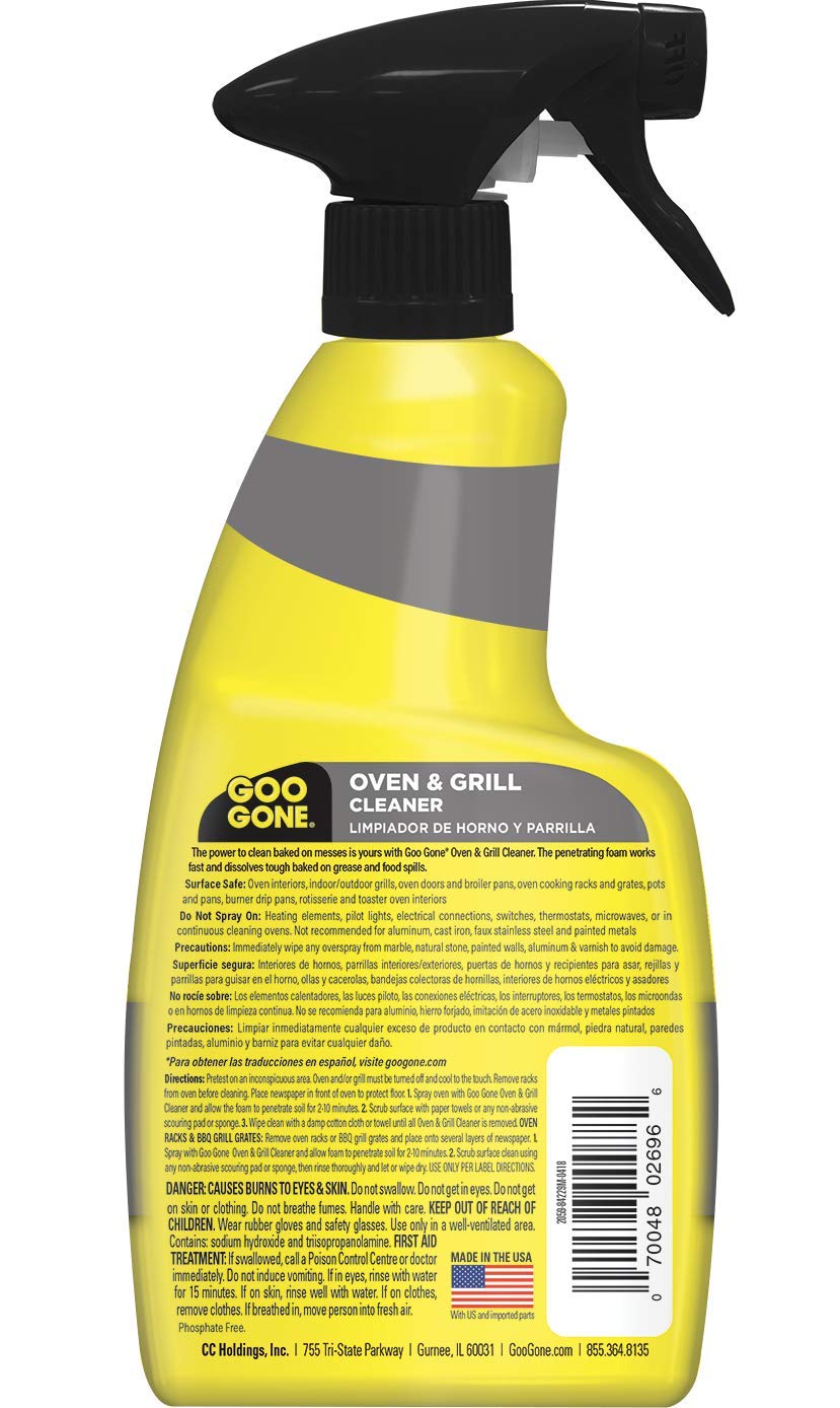 Goo Gone Oven and Grill Cleaner - 14 Ounce - Removes Tough Baked On Grease and Food Spills Surface Safe